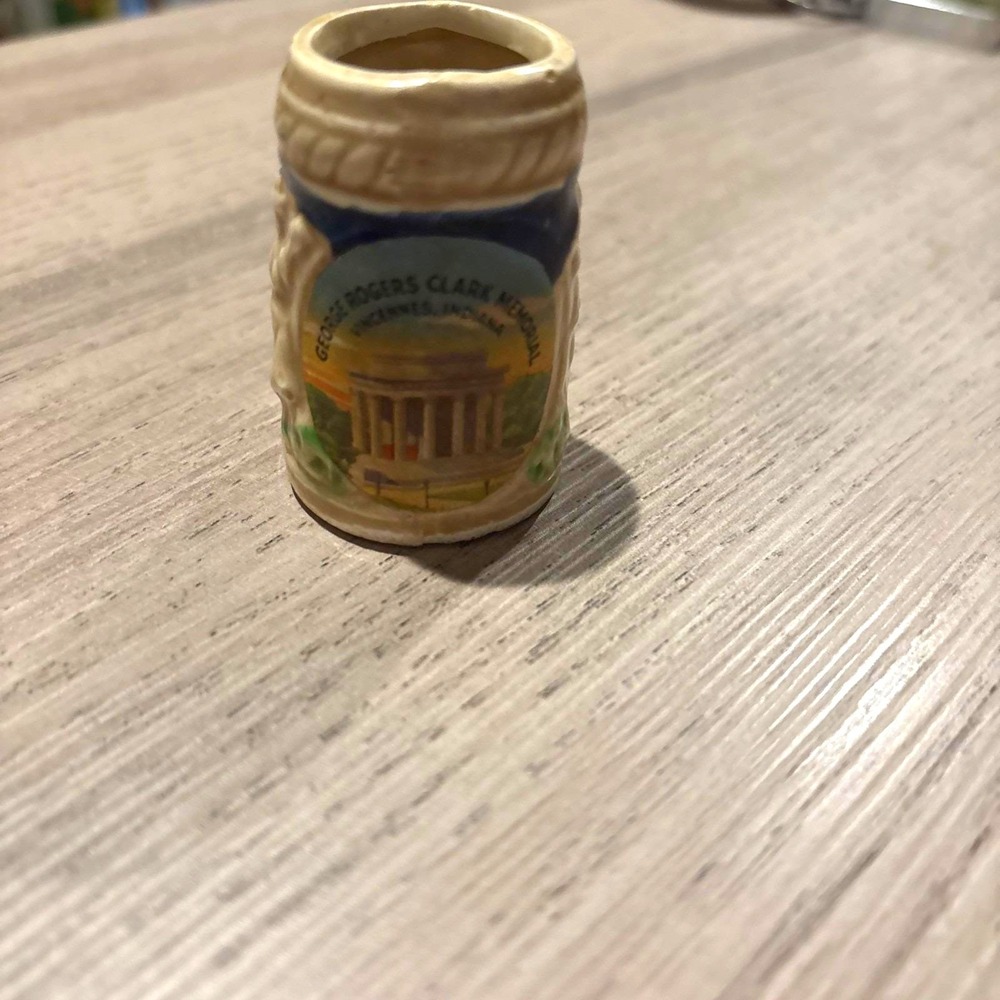 George Rogers Clark Indiana Vintage Mini Mug‎ Stein Souvenir EFCCO Japan